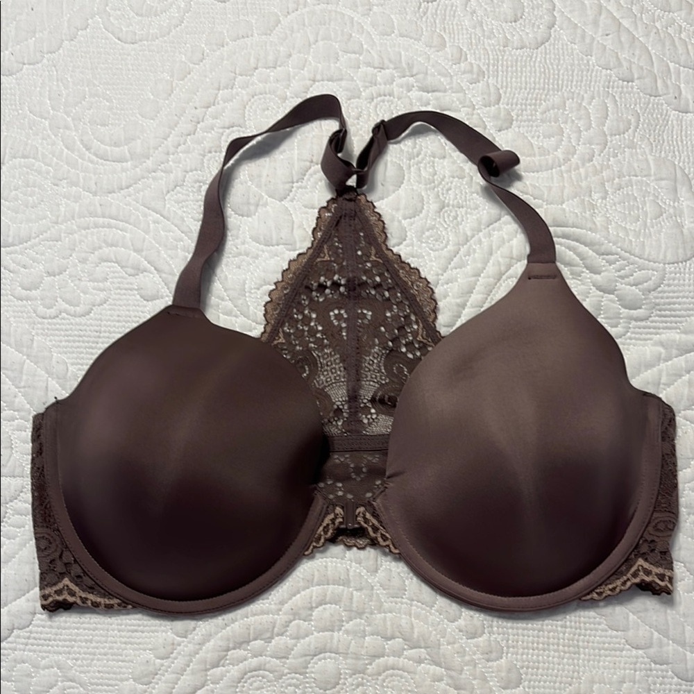 Elegant Brown Lace Bra
